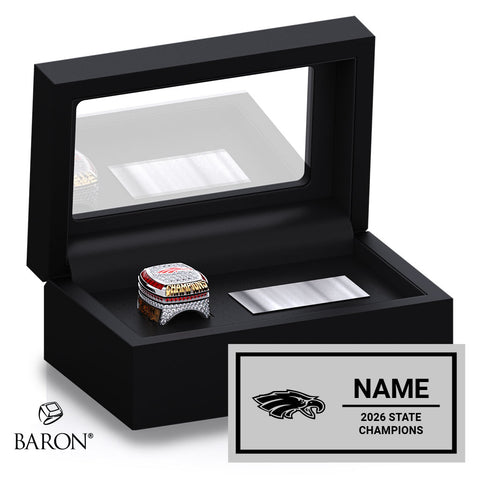 Clifton-Clyde High School Track & Field 2026 Championship Black Standard Window Ring Box