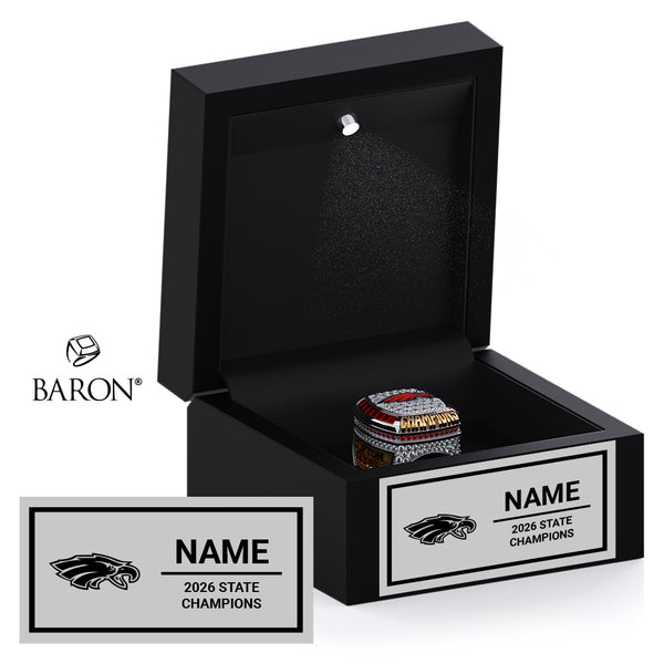 Clifton-Clyde High School Track & Field 2026 Championship Black LED Ring Box