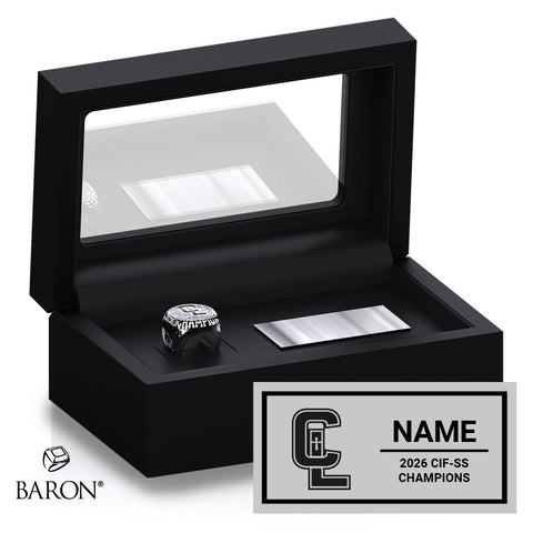 Crean Lutheran Boys Golf 2026 Championship Black Standard Window Ring Box
