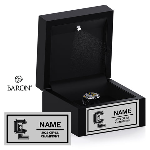 Crean Lutheran Boys Golf 2026 Championship Black LED Ring Box
