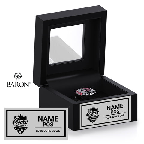 Cure Bowl Officials 2025 Championship Black Window Ring Box