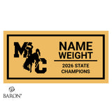 Custer County Cowgirls Wrestling 2026 Championship Black Standard Window Ring Box