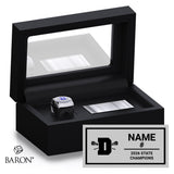 Darien High School Boys Lacrosse 2026 Championship Black Standard Window Ring Box