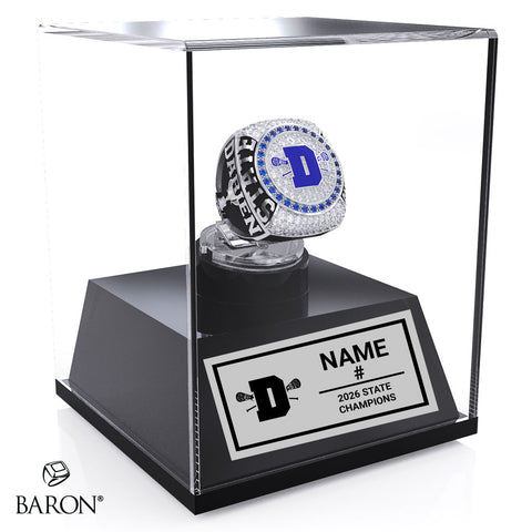 Darien High School Boys Lacrosse 2026 Championship Display Case