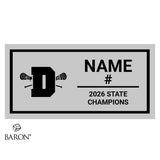 Darien High School Boys Lacrosse 2026 Championship Black LED Ring Box