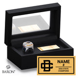 Detroit Country Day School Women's Soccer 2026 Championship Black Standard Window Ring Box