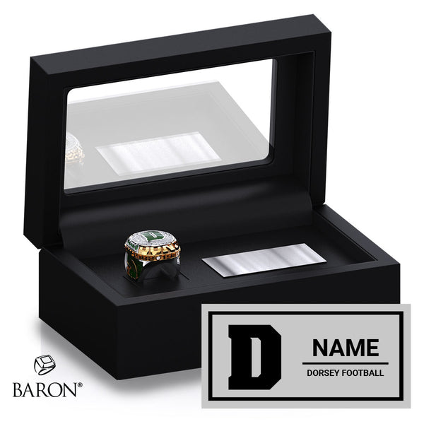 Dorsey Football DDP Legacy Black Standard Window Ring Box