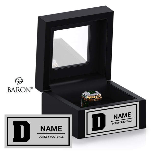 Dorsey Football DDP Legacy Black Window Ring Box