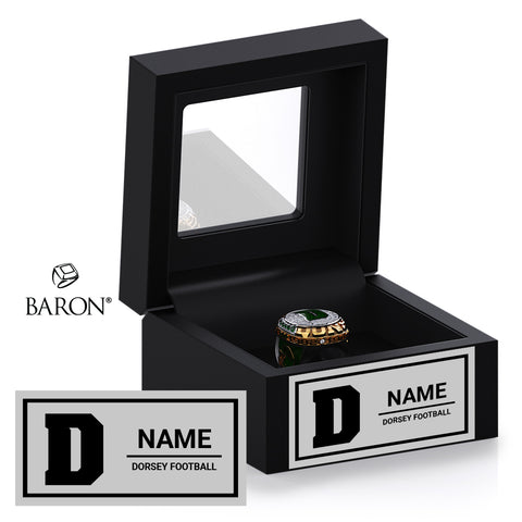 Dorsey Football DDP Legacy Black Window Ring Box