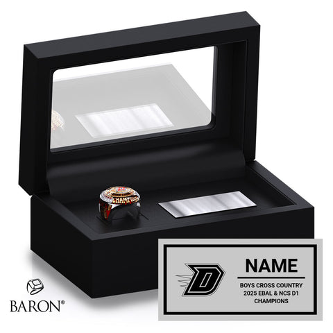 Dublin High School Boys Cross Country 2025 Championship Black Standard Window Ring Box