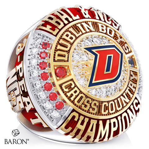 Dublin High School Boys Cross Country 2025 Championship Ring - Design 2.1
