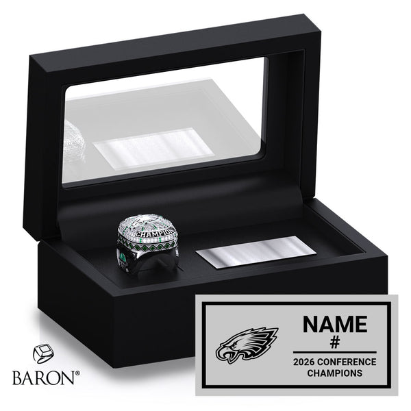 East Henderson Basketball 2026 Championship Black Standard Window Ring Box