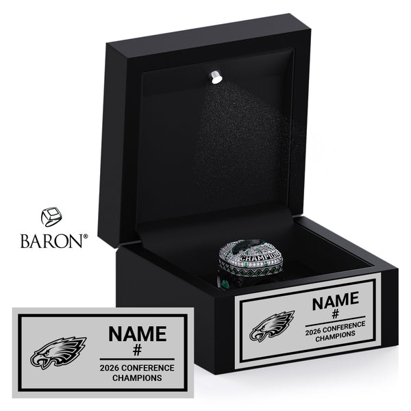 East Henderson Basketball 2026 Championship Black LED Ring Box
