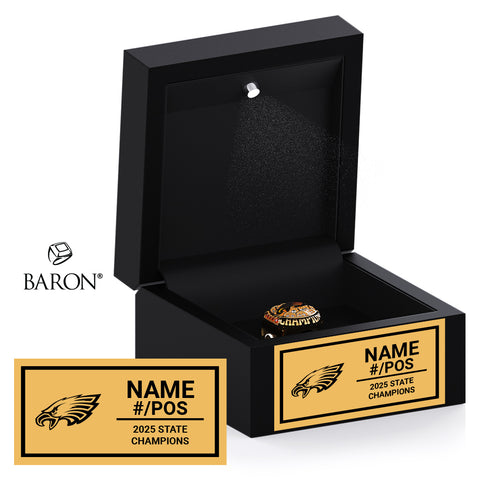 Eldorado High School Girls Soccer 2025 Championship Black LED Ring Box