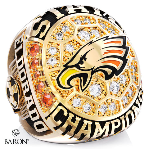 Eldorado High School Girls Soccer 2025 Championship Ring - Design 2.1