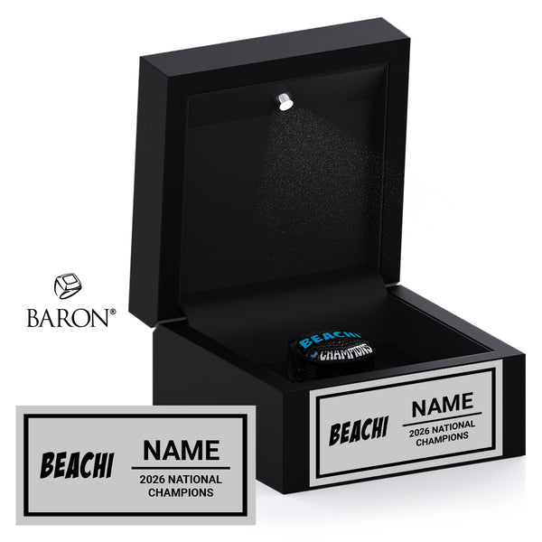 Emerald Coast Cheer Beachi 2026 Championship Black LED Ring Box
