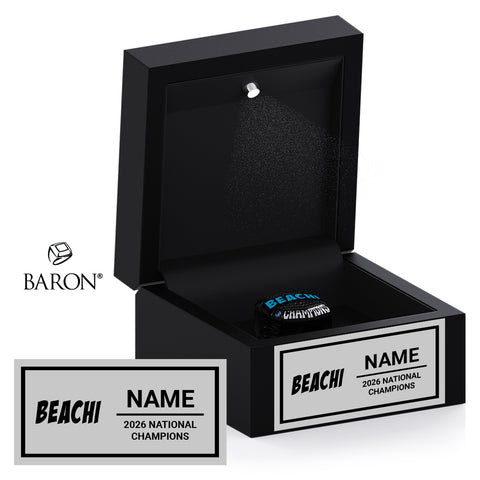 Emerald Coast Cheer Beachi 2026 Championship Black LED Ring Box