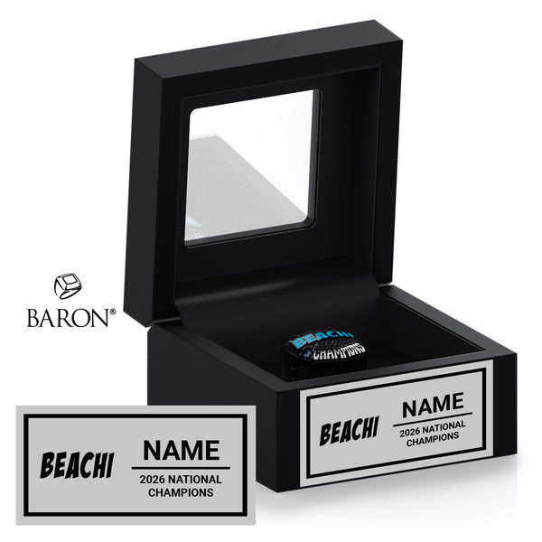 Emerald Coast Cheer Beachi 2026 Championship Black Window Ring Box