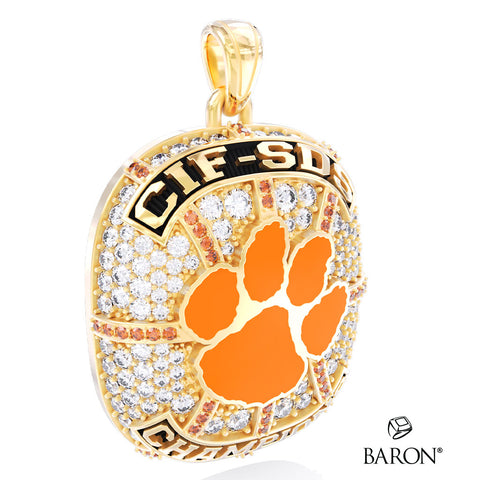 Escondido High School Girls Basketball 2026 Championship Ring Top Pendant - Design 2.6