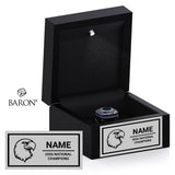 Exeter Township Senior Cheer PIAA 2026 Championship Black LED Ring Box