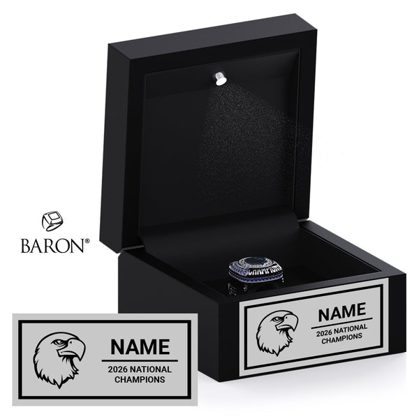 Exeter Township Senior Cheer PIAA 2026 Championship Black LED Ring Box