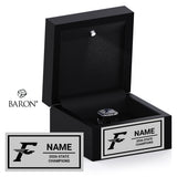 Fairmont High School Girls Basketbal 2026 Championship Black LED Ring Box