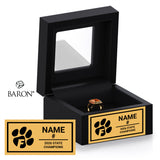 Fallston High School Girls Lacrosse 2026 Championship Black Window Ring Box