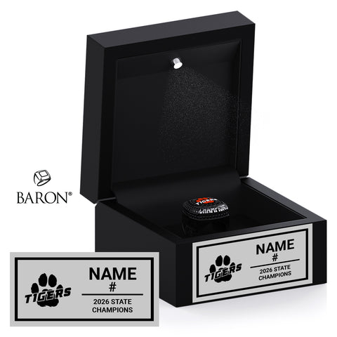 Farmington High School Boys Lacrosse 2026 Championship Black LED Ring Box