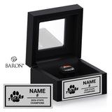 Farmington High School Boys Lacrosse 2026 Championship Black Window Ring Box