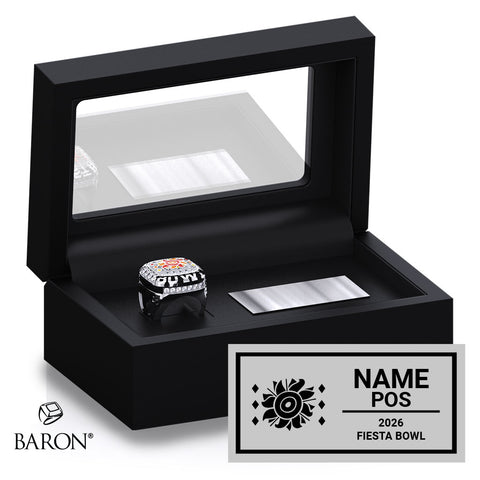 Fiesta Bowl Officials 2026 Championship Black Standard Window Ring Box