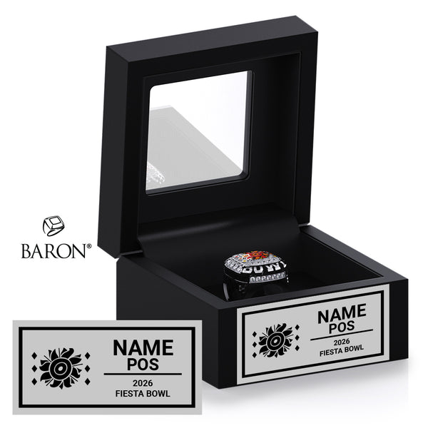 Fiesta Bowl Officials 2026 Championship Black Window Ring Box