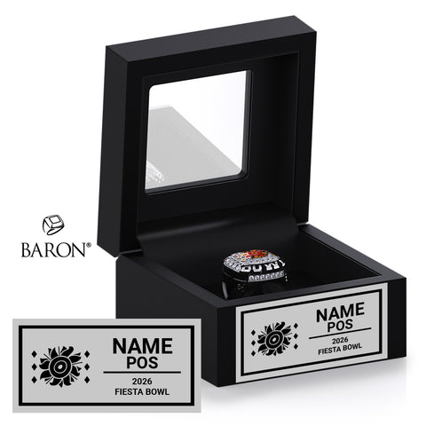 Fiesta Bowl Officials 2026 Championship Black Window Ring Box