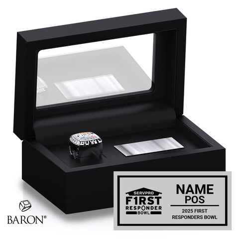 First Responders Bowl Officials 2025 Championship Black Standard Window Ring Box