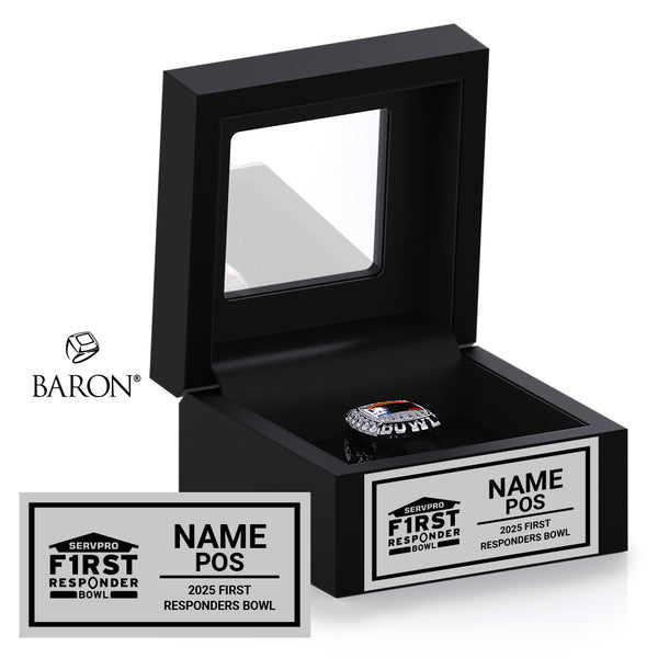 First Responders Bowl Officials 2025 Championship Black Window Ring Box