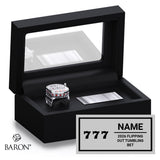Flipping Out Tumbling 2026 BET Championship Black Standard Window Ring Box
