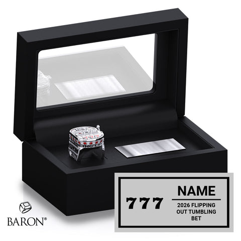 Flipping Out Tumbling 2026 BET Championship Black Standard Window Ring Box