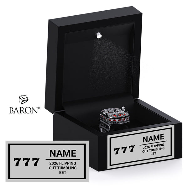 Flipping Out Tumbling 2026 BET Championship Black LED Ring Box