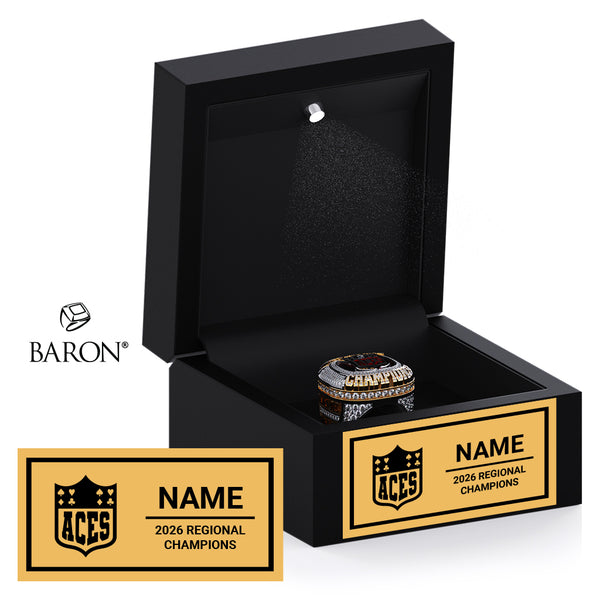 Flipping Out Tumbling Aces 2026 Championship Black LED Ring Box