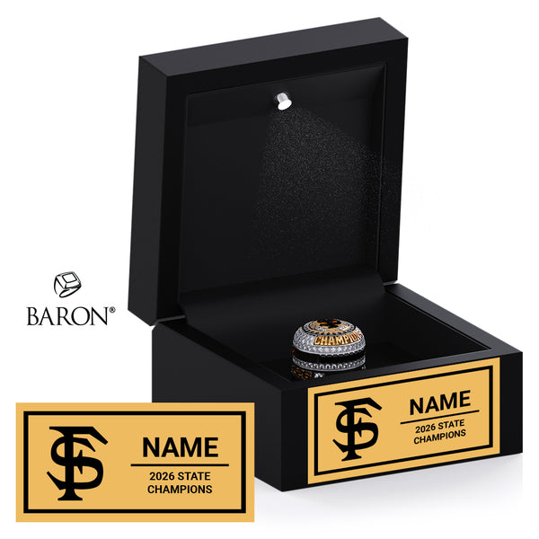 Fort Sumner High School Basketball 2026 Championship Black LED Ring Box