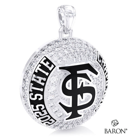 Fort Sumner High School Football 2025 Championship Ring Top Pendant - Design 4.7