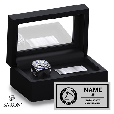 Fox Motors Hockey Club 2026 Championship Black Standard Window Ring Box