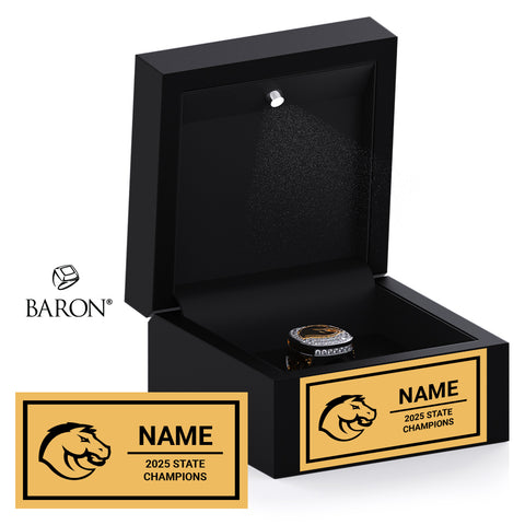 Frederick Douglass High School Cheer 2025 Championship Black LED Ring Box