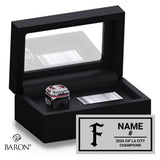 Fremont Senior High School Baseball 2026 Championship Black Standard Window Ring Box
