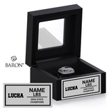 Garden City High School Wrestling 2026 Championship Black Window Ring Box