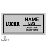 Garden City High School Wrestling 2026 Championship Black LED Ring Box