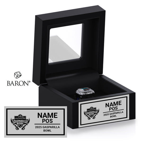 Gasparilla Bowl Officials 2025 Championship Black Window Ring Box
