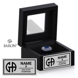 Gilmour Academy Boys Hockey 2026 Championship Black Window Ring Box