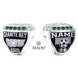 Granite Bay High School Boys Soccer 2026 Championship Ring - Design 1.1