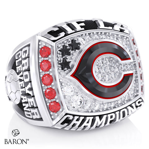 Grover Cleveland Girls Soccer 2026 Championship Ring - Design 4.1
