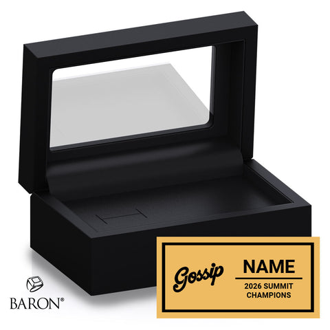 GymTyme Illinois Gossip Cheer 2026 Championship Black Standard Window Ring Box